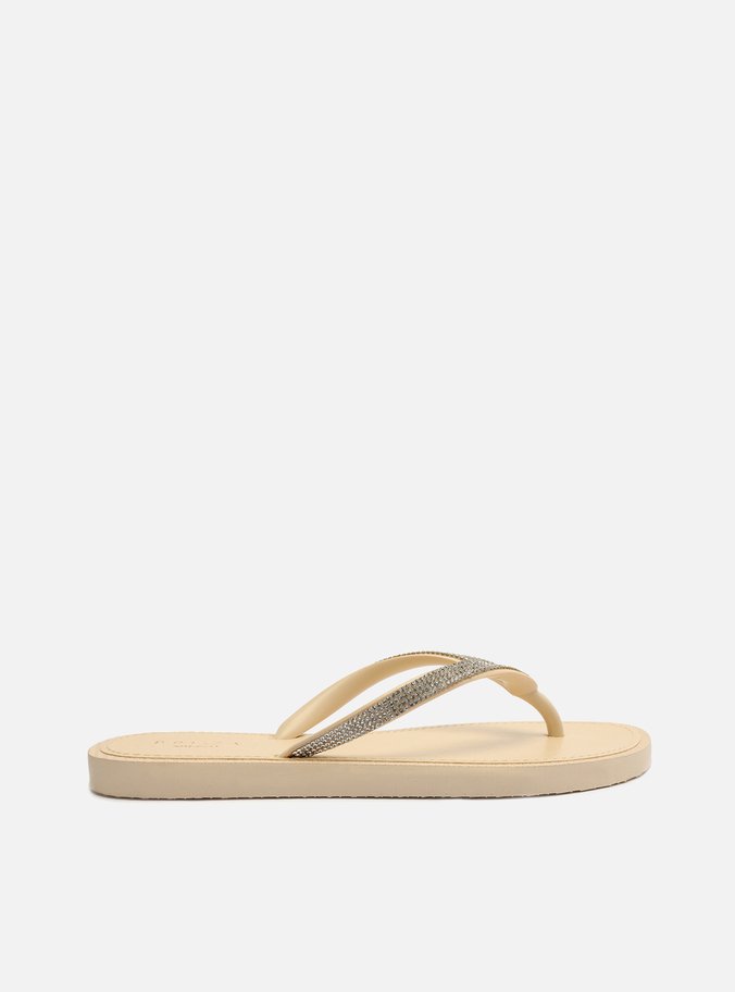 Chinelo de Dedo Off-White Recouro Essential Strass