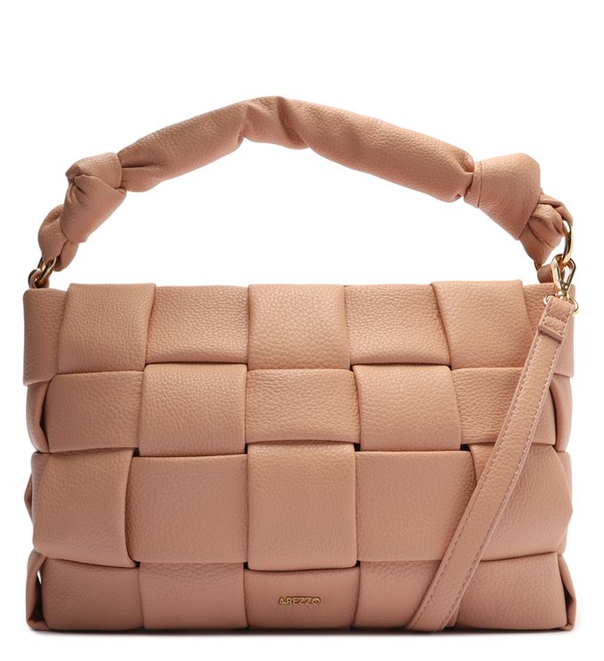Bolsa Tiracolo Rosa Tressê Média