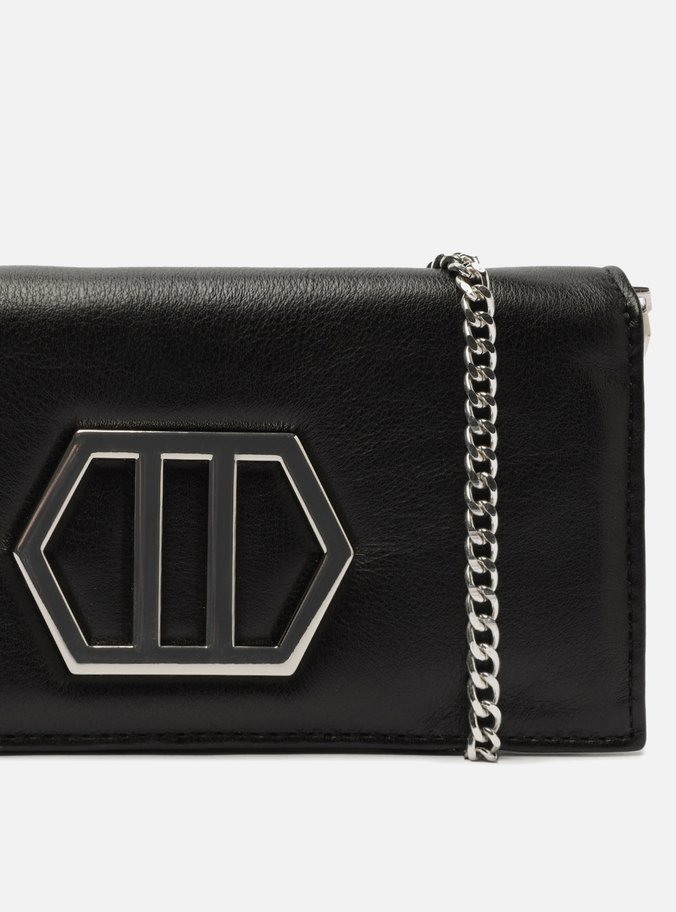 Bolsa Clutch Preta Couro Luana Pequena
