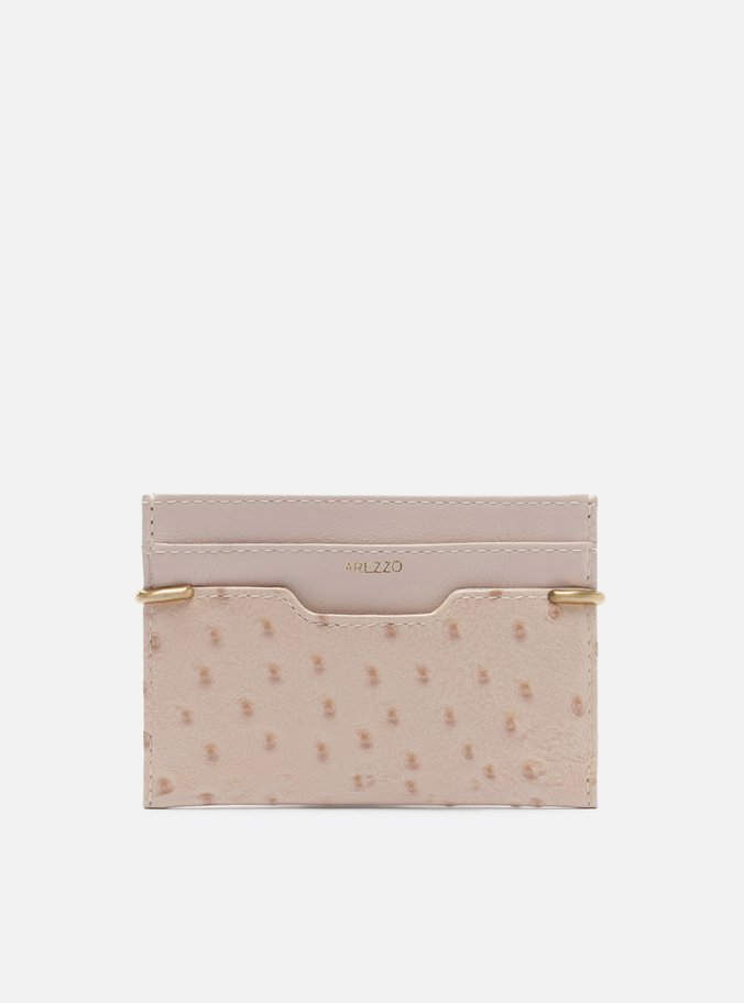 Porta-Cartões Rosa Couro Snake Dots