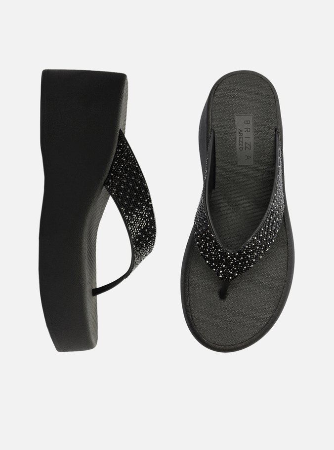 Tamanco Preto Flatform Brilho