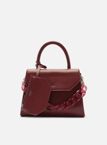 Bolsa Satchel Vermelha Iara Média Translúcida