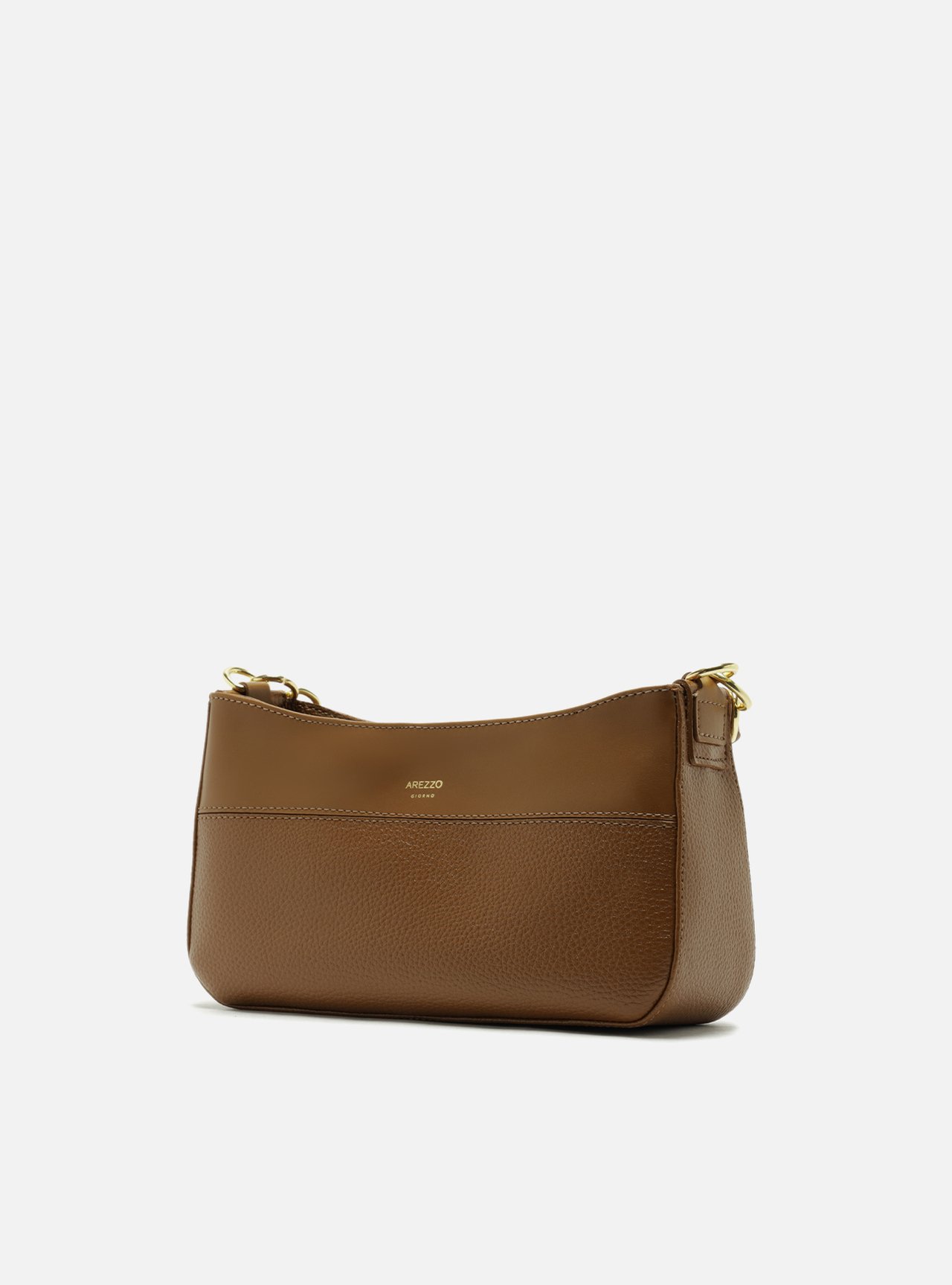 Bolsa Shoulder Marrom Texturizada Média — foto 2