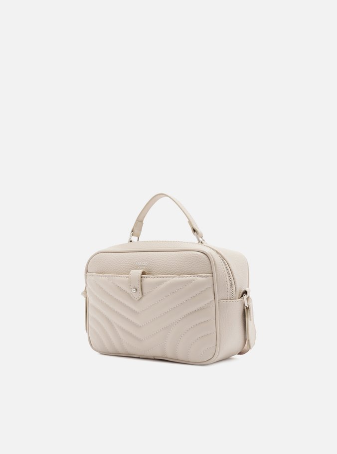 Bolsa Tiracolo Off-White Matelassê Média