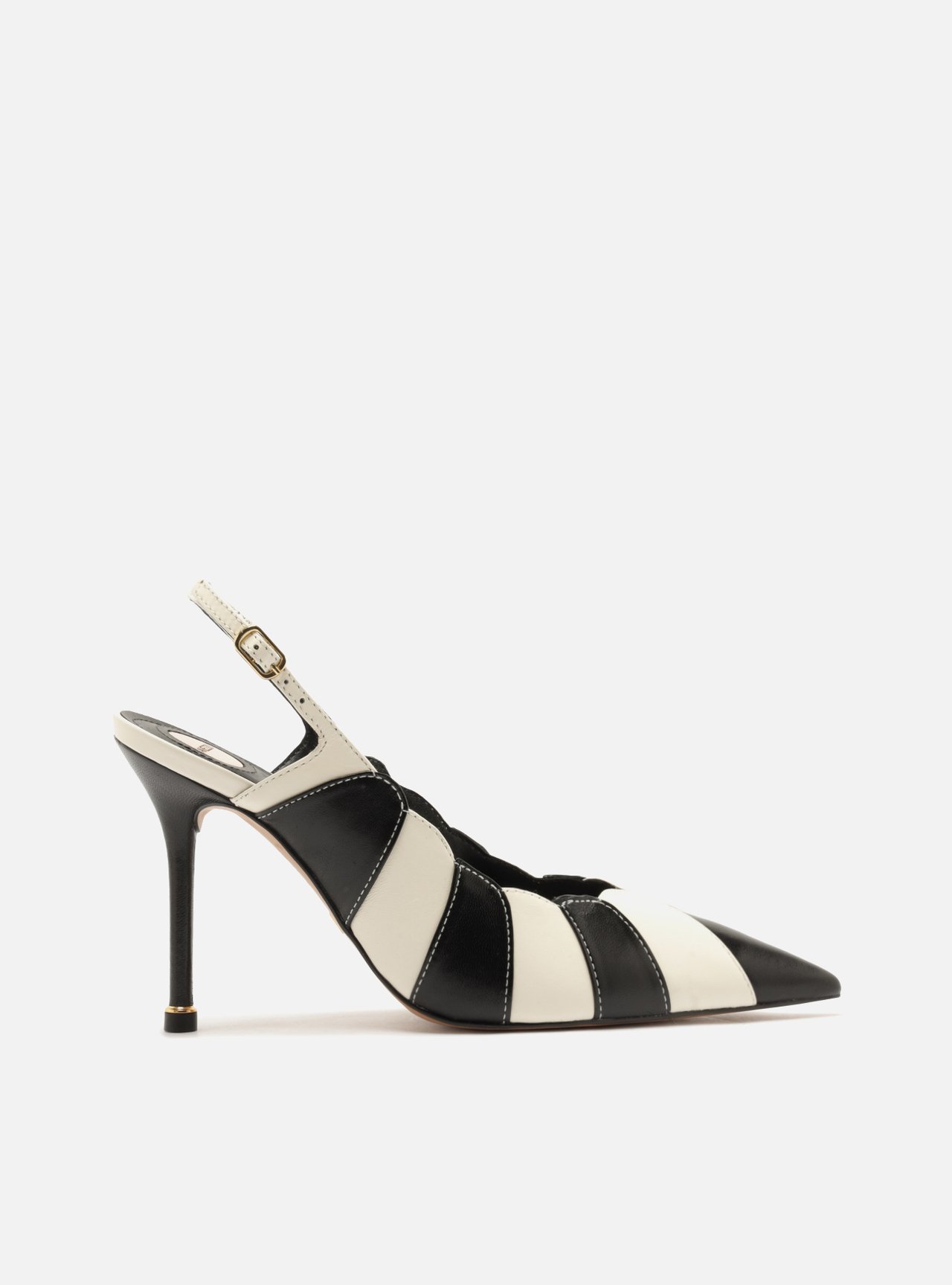 Scarpin Multineutro Couro Salto Fino Slingback — foto 1