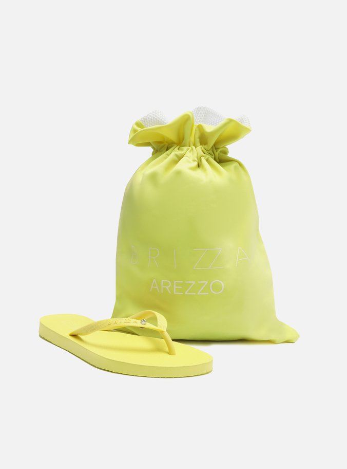 Chinelo de Dedo Amarelo e Bag Tecido