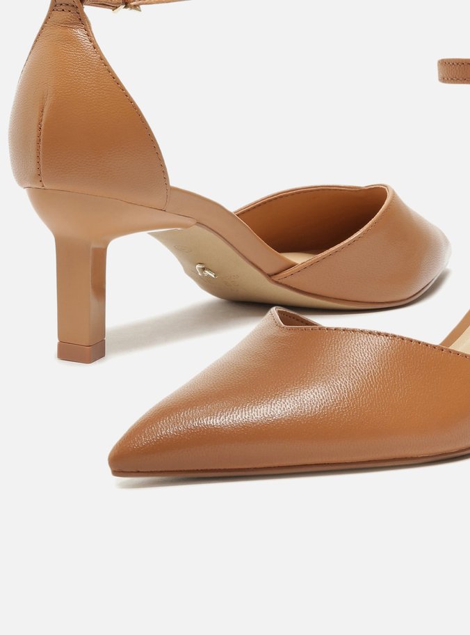 Scarpin Nude Salto Fino Slingback