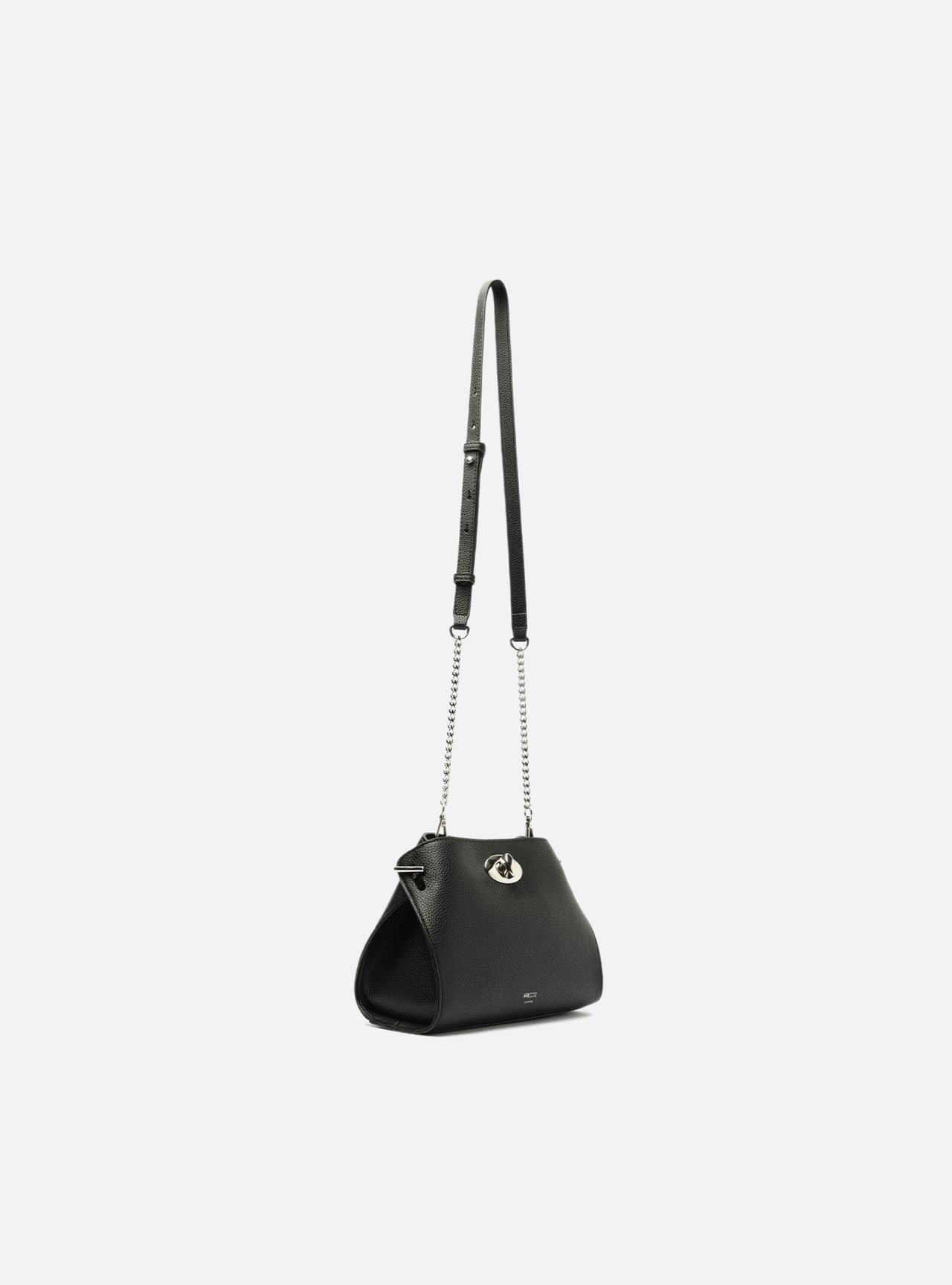 Bolsa Tiracolo Preta Média Corrente — foto 4