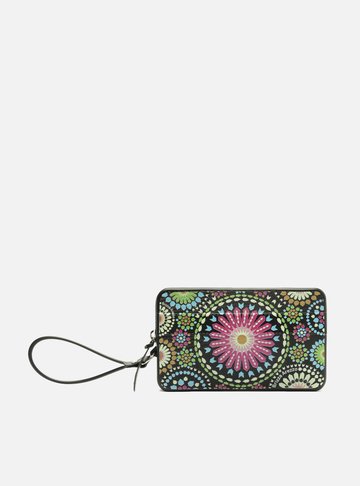Clutch Preta Estampa Alça Malu