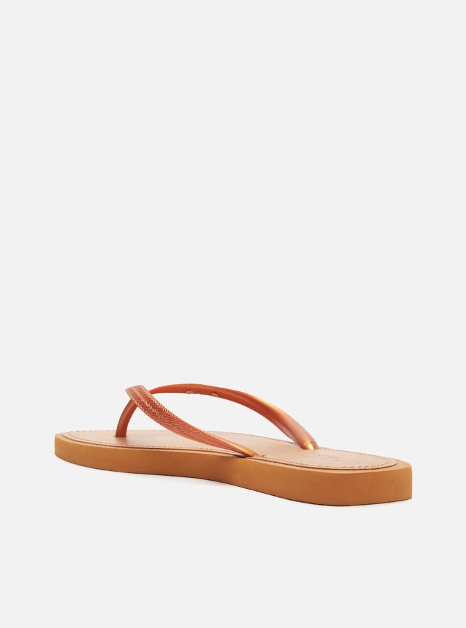 Chinelo de Dedo Marrom Bico Folha Brizza