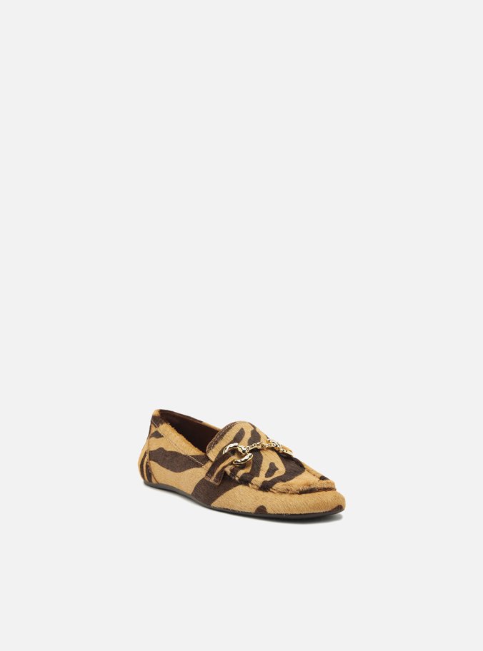 Mocassim Animal Print Bico Quadrado Bridão