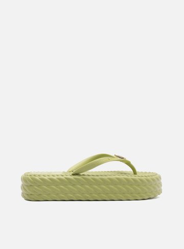 Sandália Verde Flatform Marrocos Mid Flip Flop Bacio