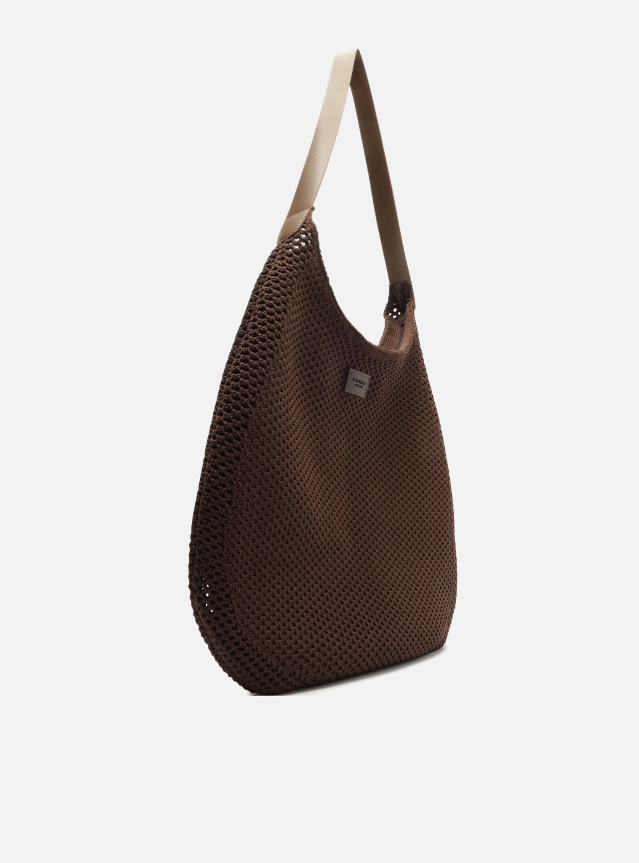 Bolsa Shopping Marrom Knit Grande Brizza — foto 5