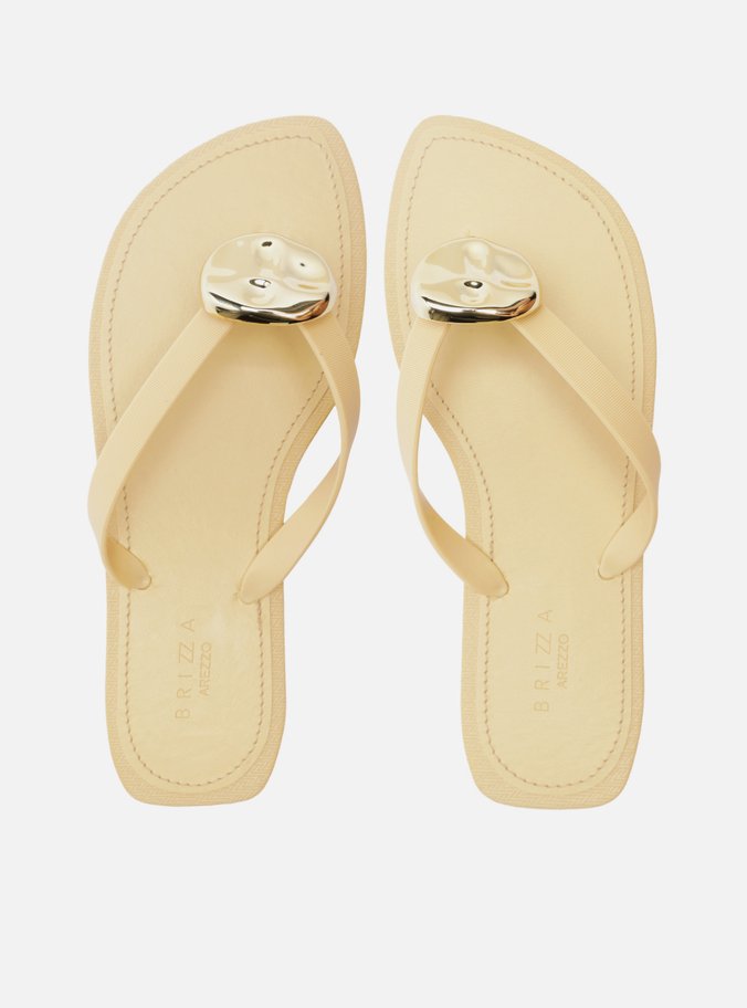 Chinelo Minimal Nude Búzios Bico Redondo