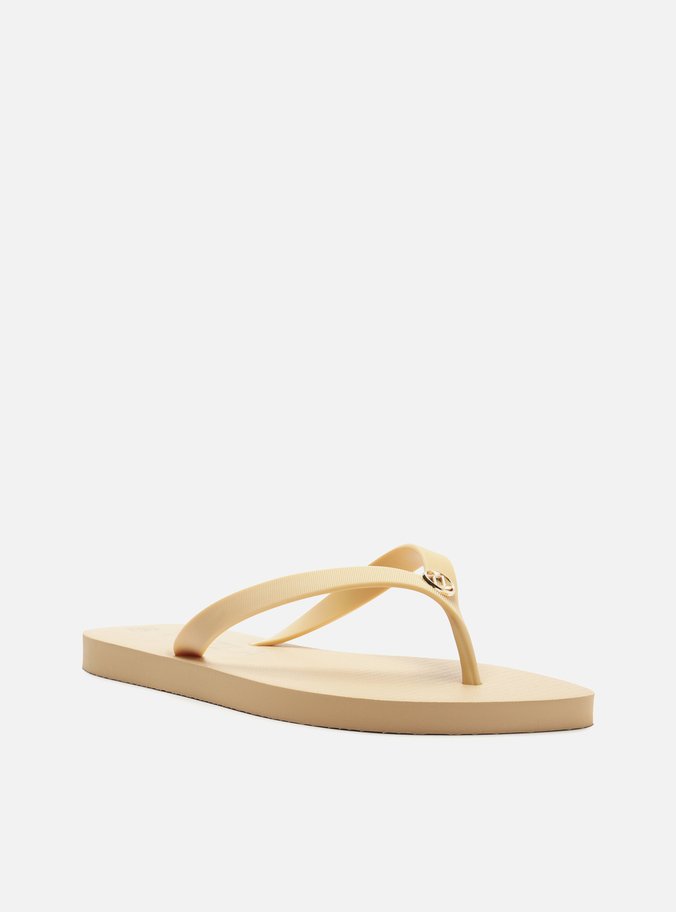 Chinelo de Dedo Bege Pedraria Brizza