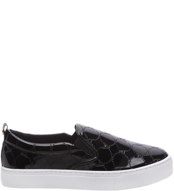 Tênis Slip On Verniz Monograma Canvas Preto