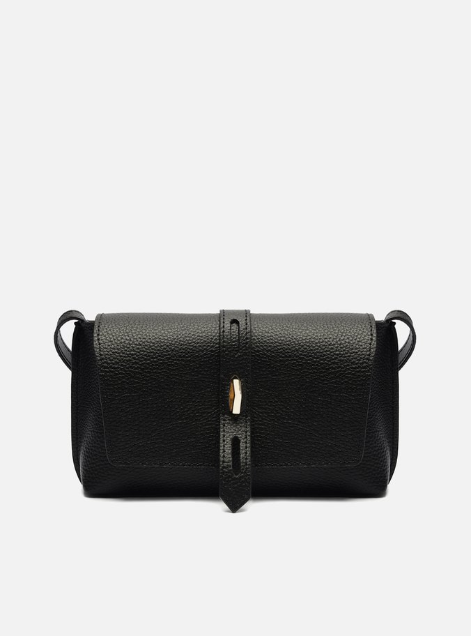 Bolsa Tiracolo Preta Pequena Tira Metal