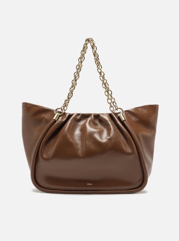 Bolsa Shopping Caramelo Couro Worn Grande