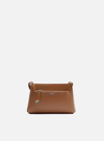 Bolsa Tiracolo Marrom Camel Emilly Pequena