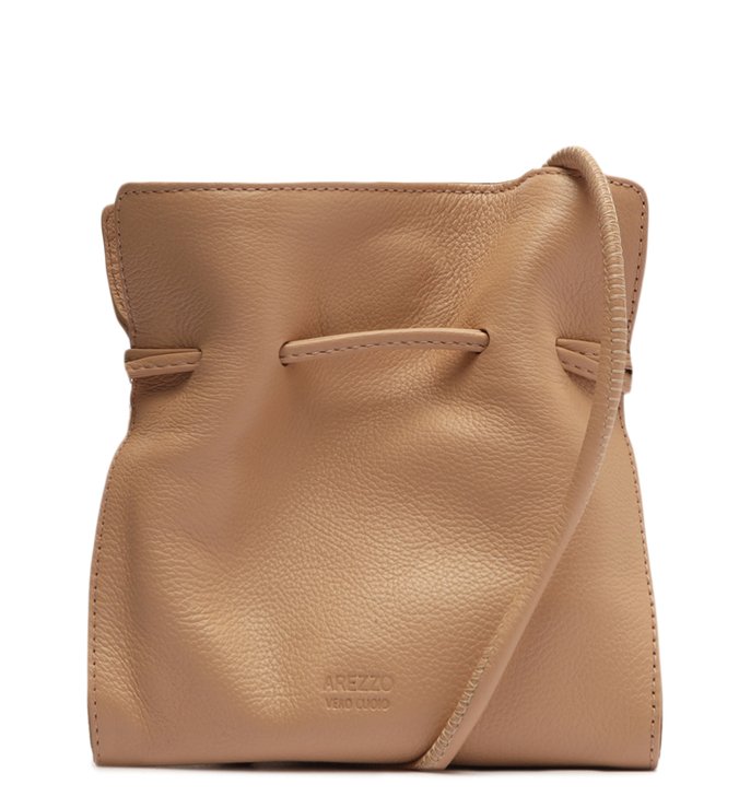Bolsa Bucket Bege Couro Ana Pequena