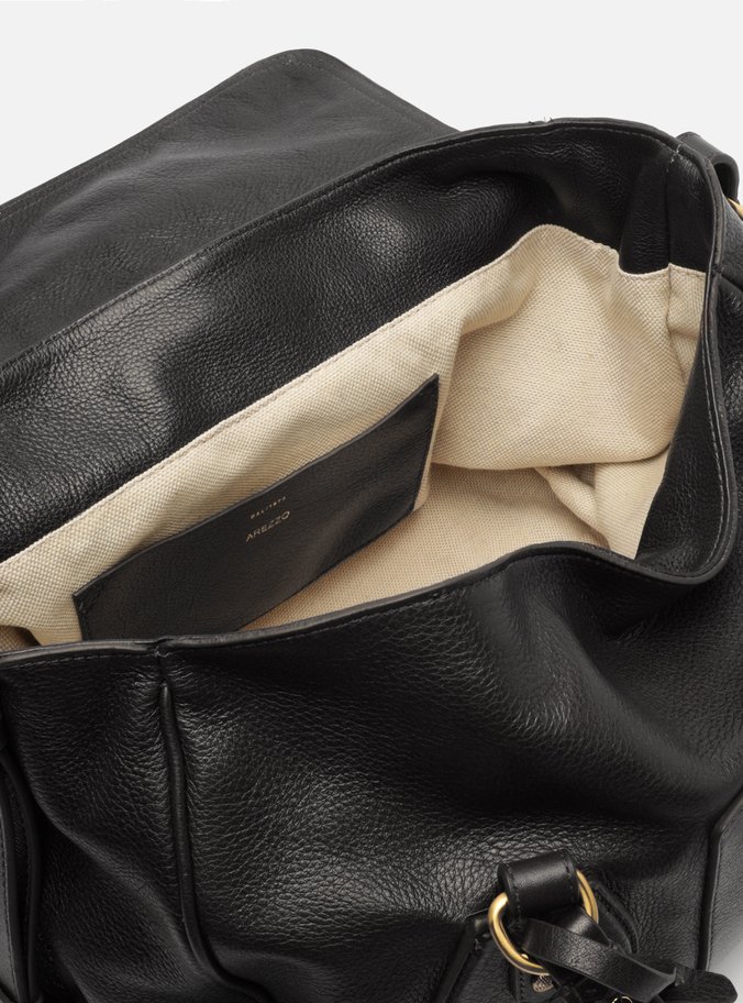 Bolsa Tote Preta Couro Média Cadeado