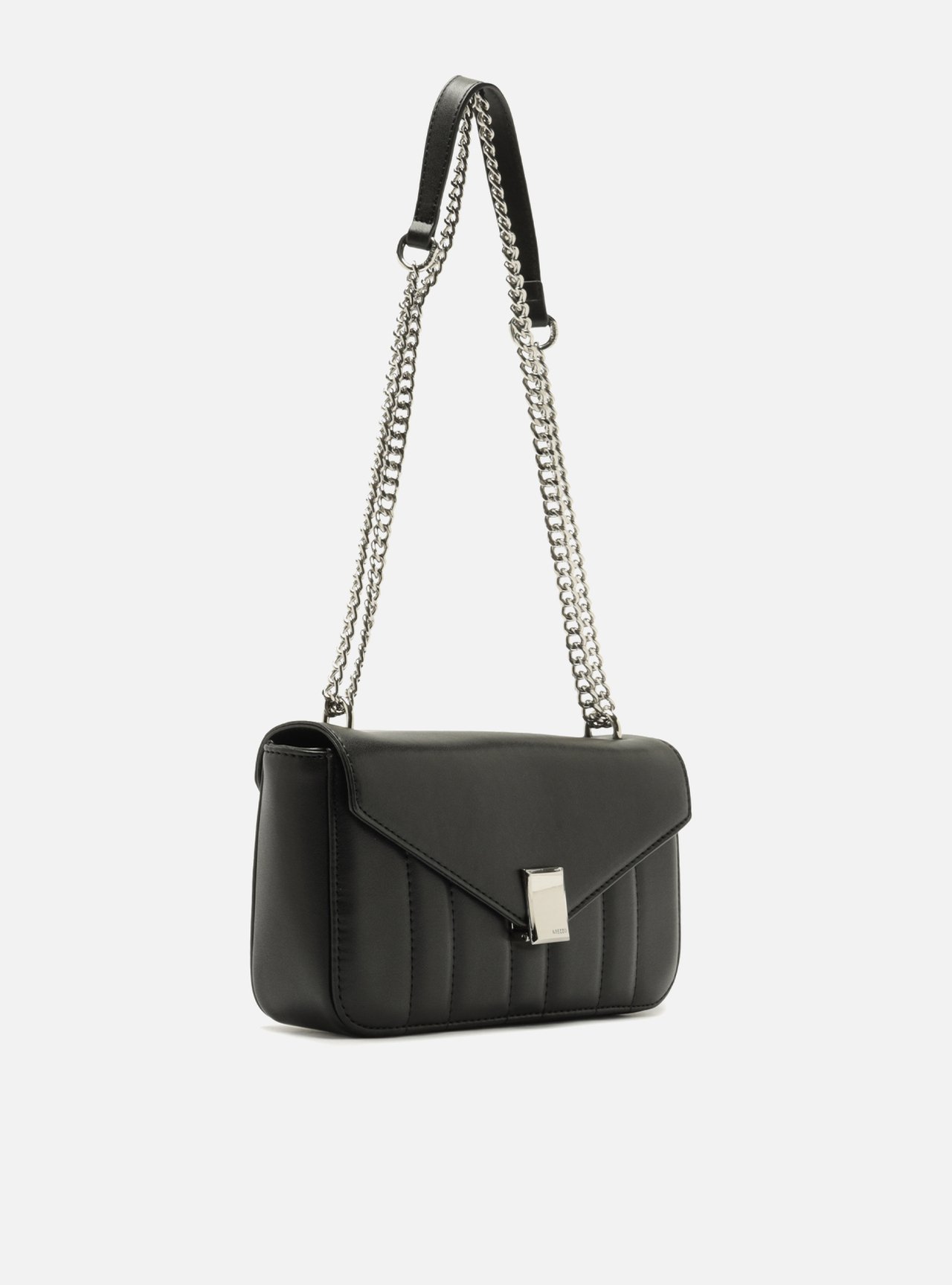 Bolsa Tiracolo Preta Pequena Corrente — foto 5