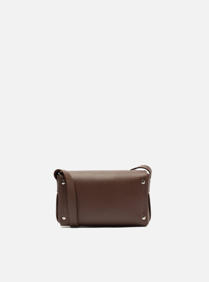Bolsa Tiracolo Marrom Escura Pequena Envelope
