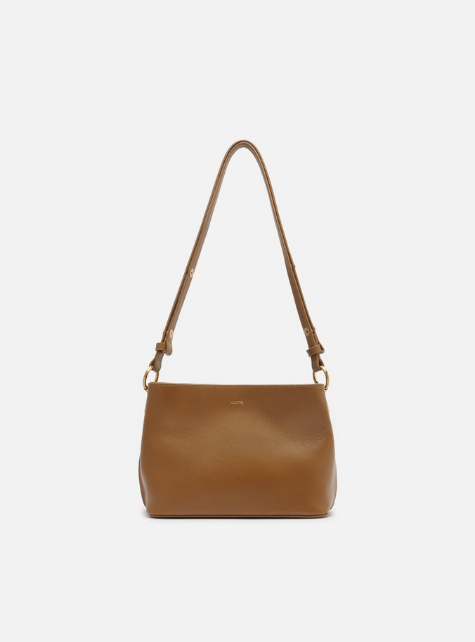 Bolsa Tiracolo Caramelo Couro Helena Pequena