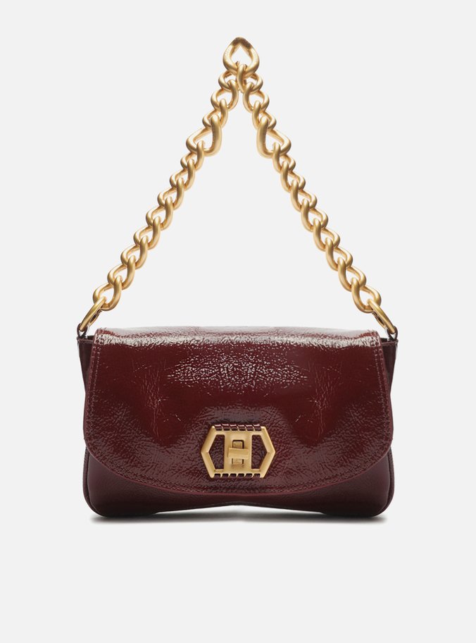 Bolsa Tiracolo Bordô Couro Amélia Pequena