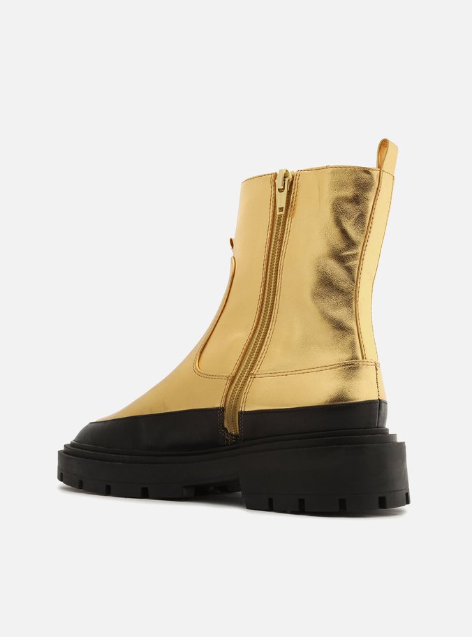 Bota dourada best sale cano curto