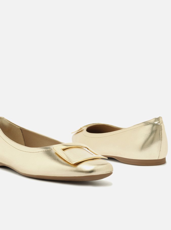 Sapatilha Dourada Fivela