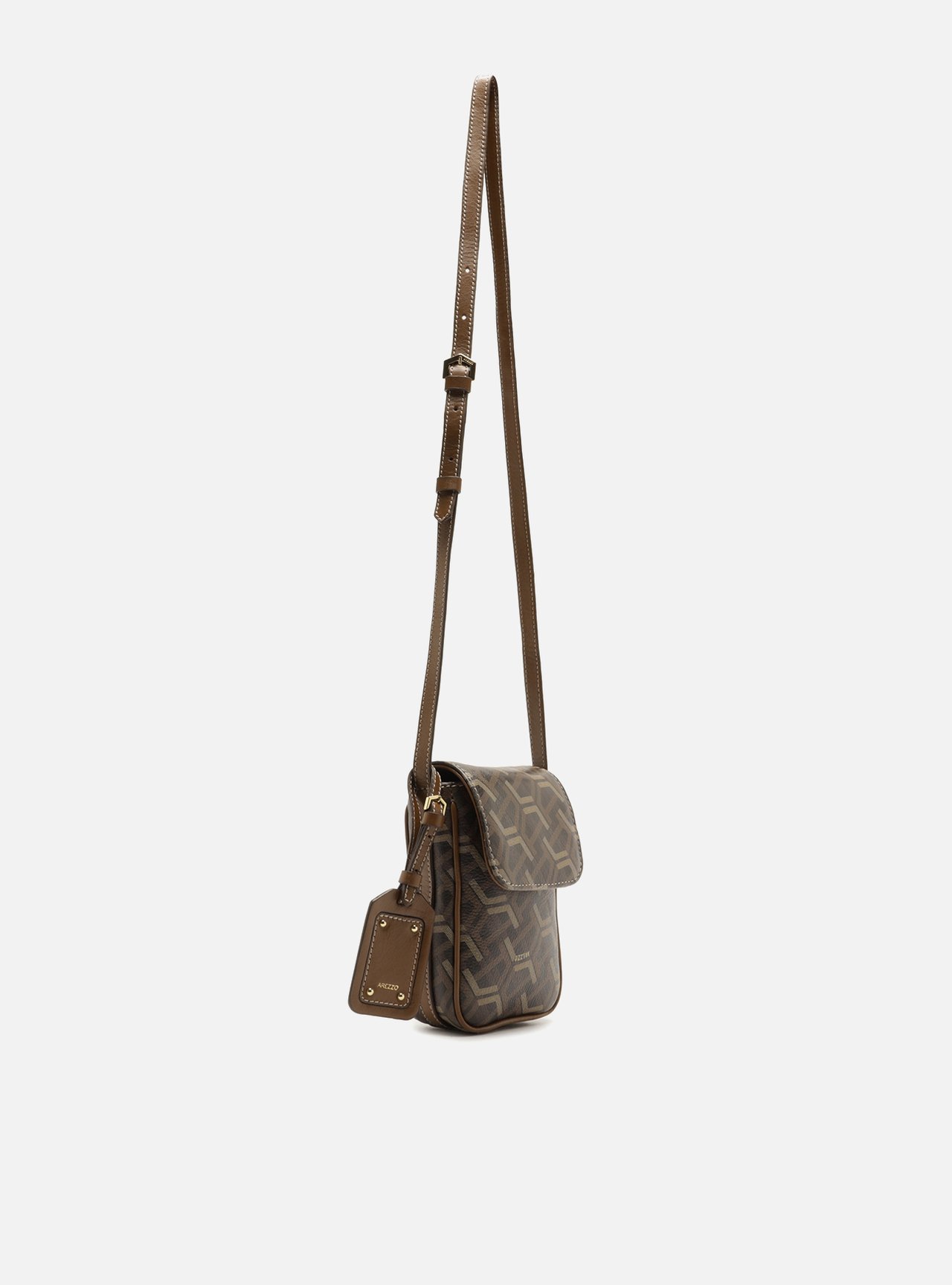 Bolsa Porta Celular Multineutra Couro Pequena Monograma — foto 5