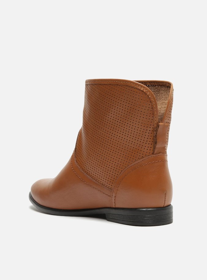 Bota Nude Cano Médio Salto Baixo