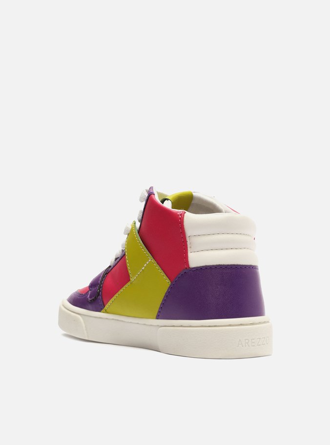 Tênis Infantil Colorido Cano Alto Bambini