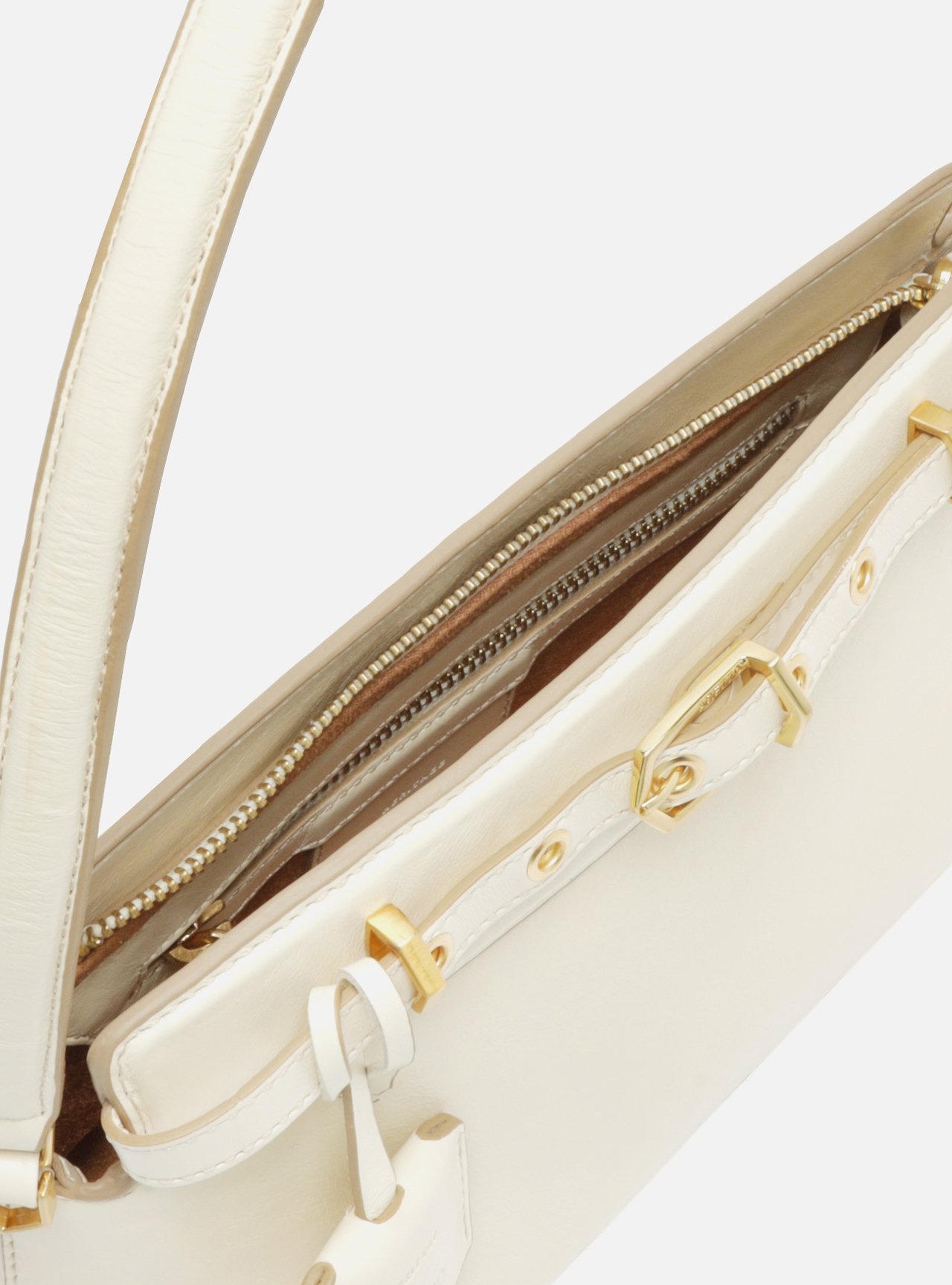 Bolsa Tiracolo Off-White Couro Pequena Victória — foto 4