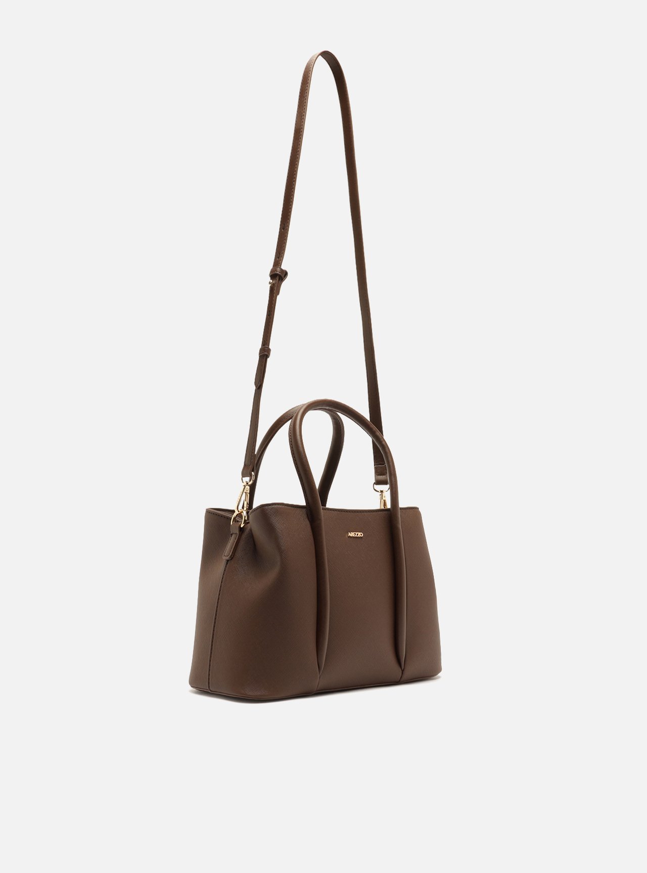 Bolsa Tote Marrom Média Metais — foto 5