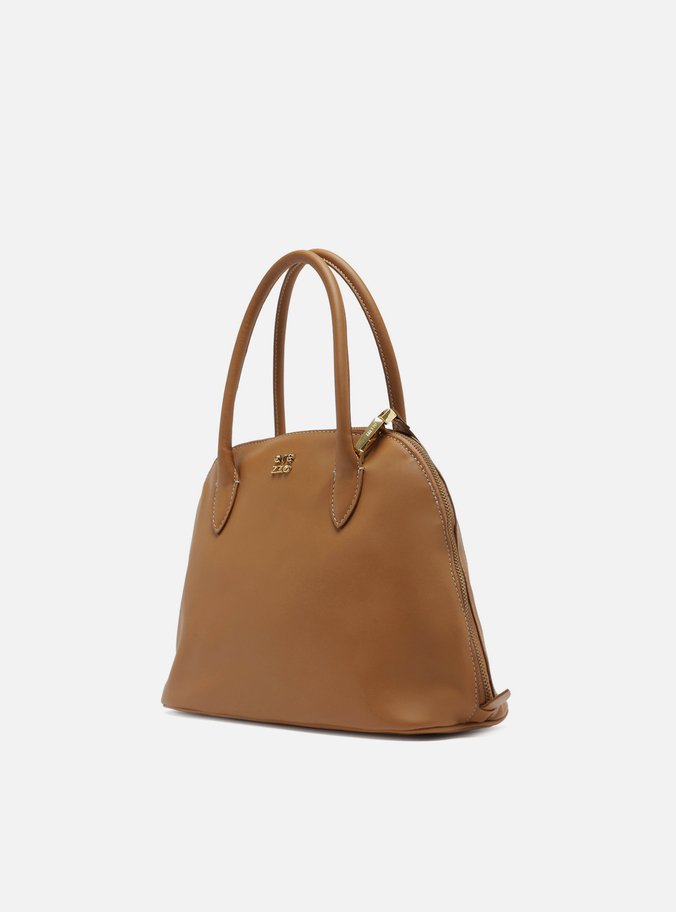 Bolsa Tote Marrom Couro Média Assinatura