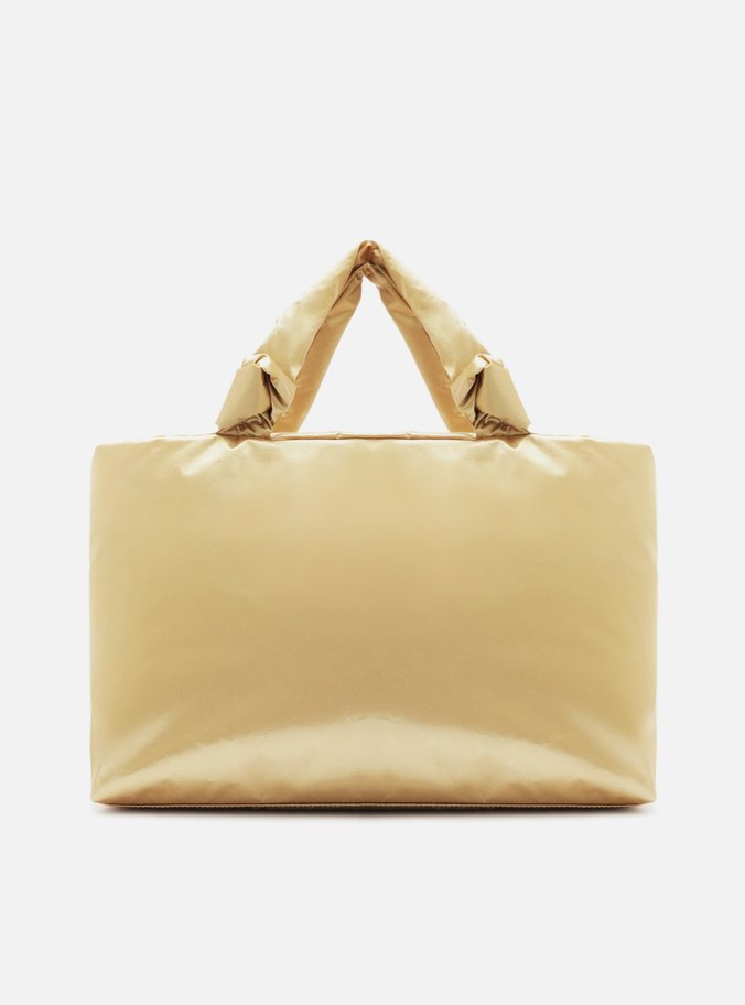 Bolsa Shopping Dourada Nylon Bella Grande