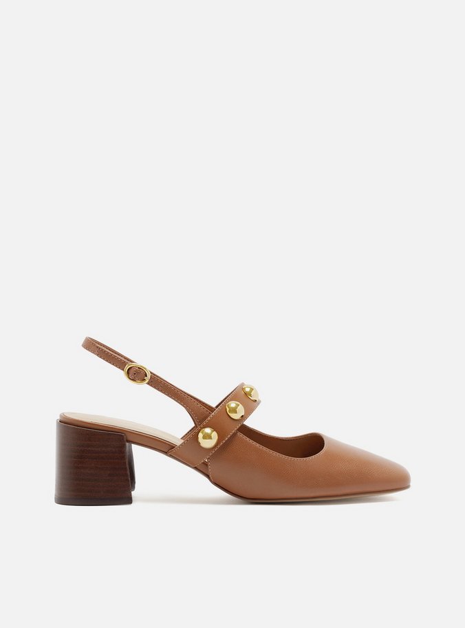 Scarpin Marrom Salto Bloco