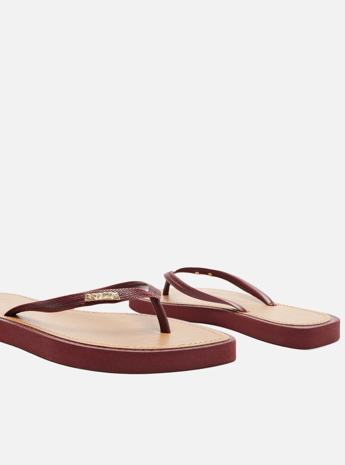Chinelo de Dedo Vinho Leaf Recouro Brizza