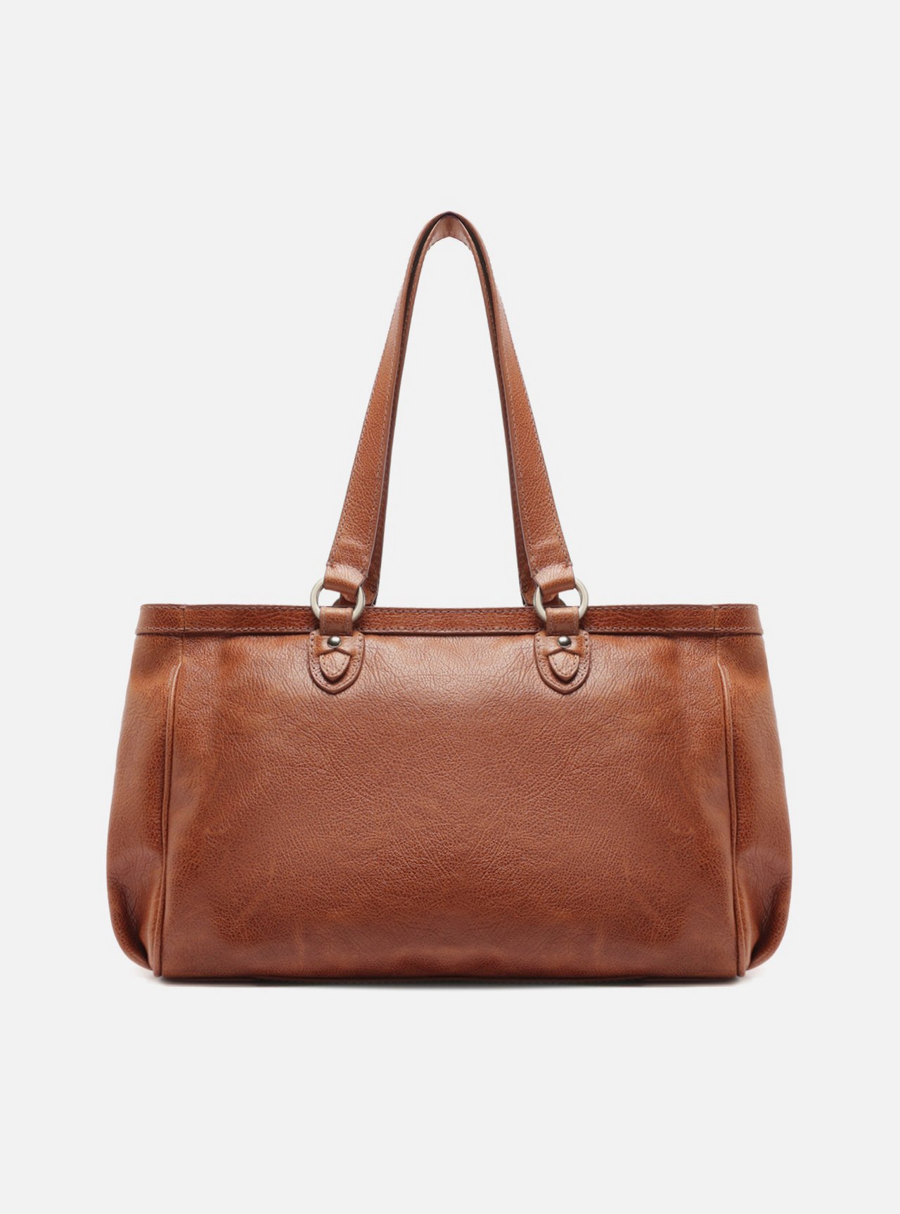 Bolsa Shopping Marrom Couro Grande Barbicacho — foto 3