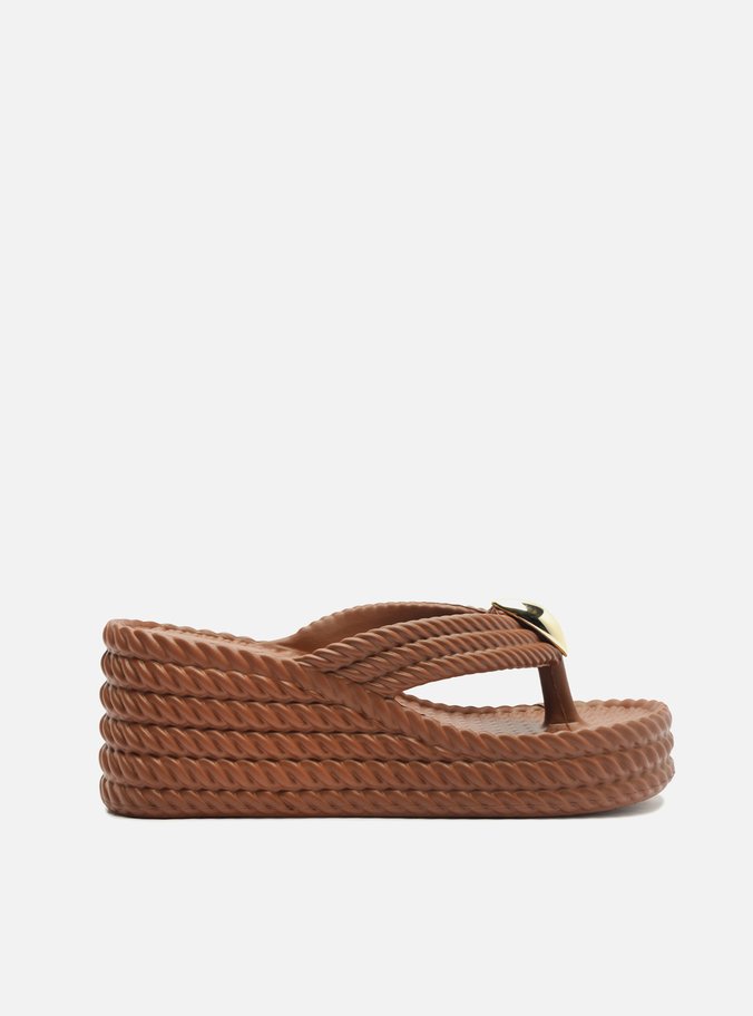 Sandália Marrom Flatform Marrocos Sun