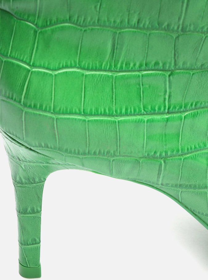 Bota Verde Croco Cano Alto Miranda