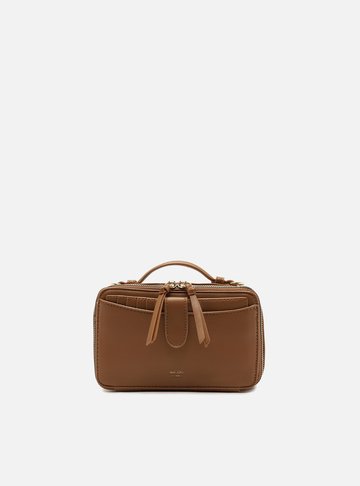 Arezzo — Bolsa Tiracolo Marrom Pequena Bolso Duplo
