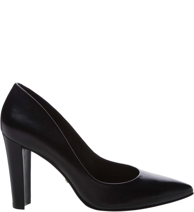 Scarpin Bloco Couro Preto