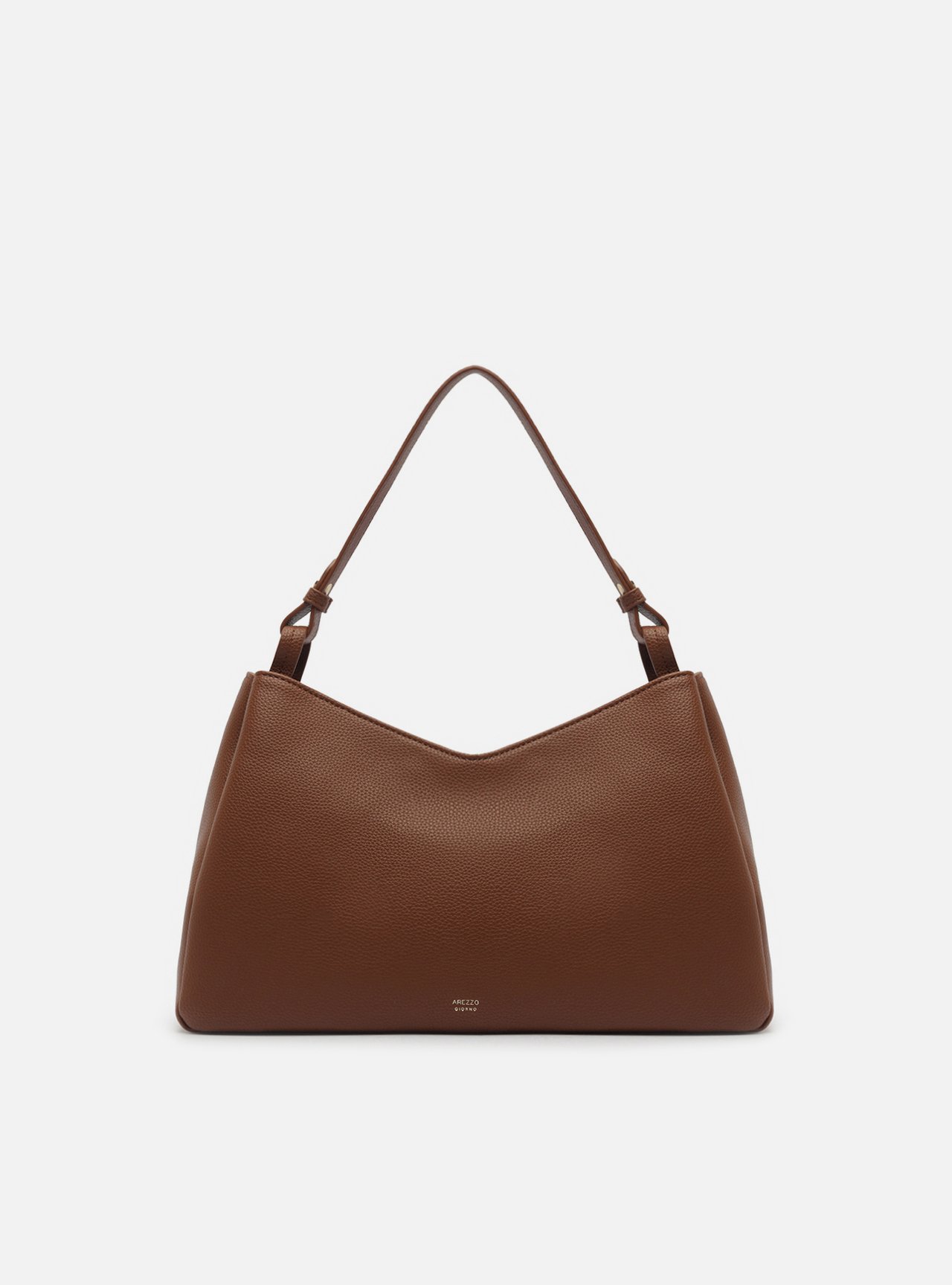 Bolsa Shopping Marrom Média Fivela Dourada — foto 3