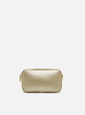 Arezzo — Bolsa Tiracolo Dourada Pequena Corrente Basic