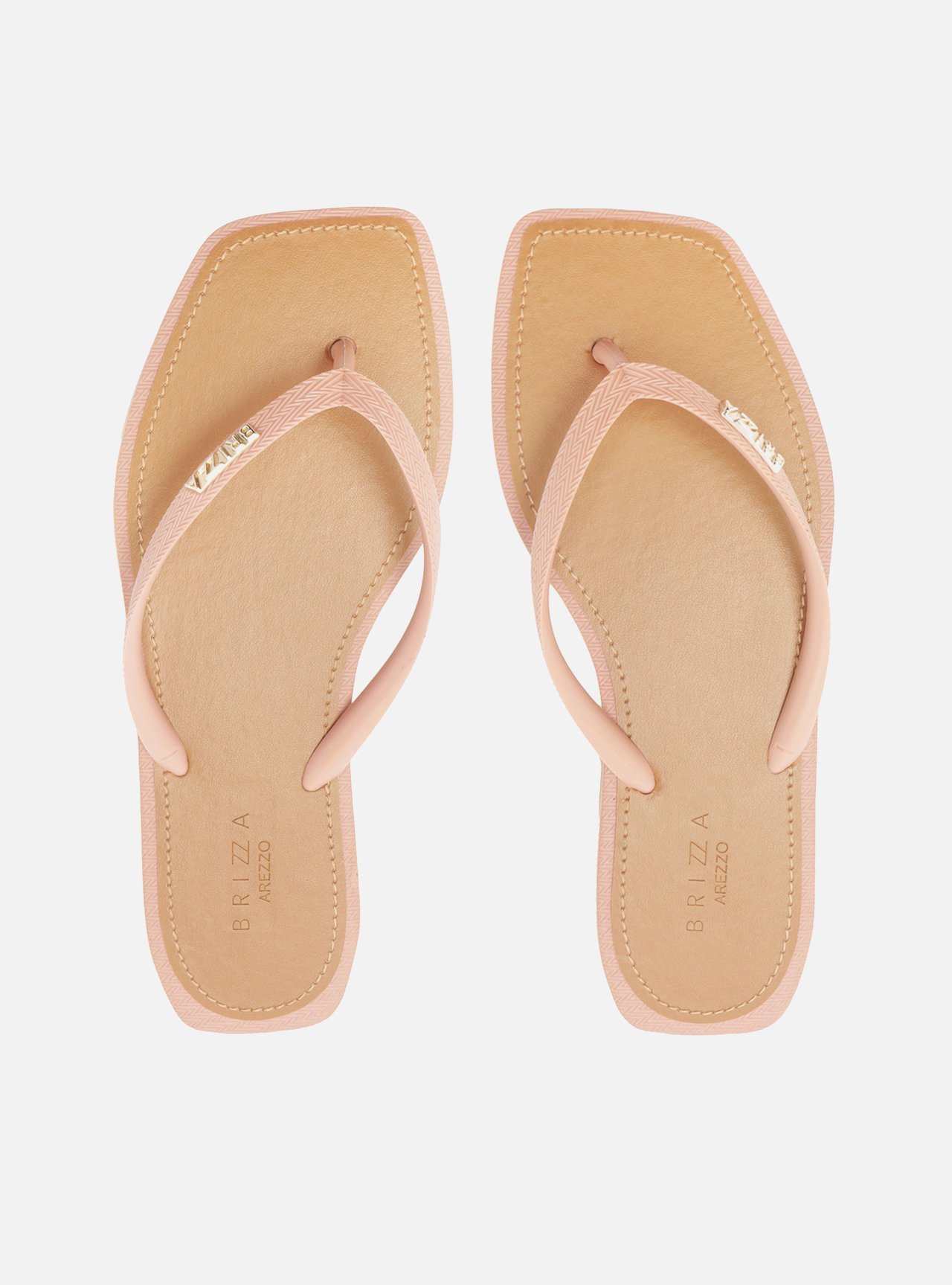 Chinelo de Dedo Rosé Recouro Square Brizza — foto 1