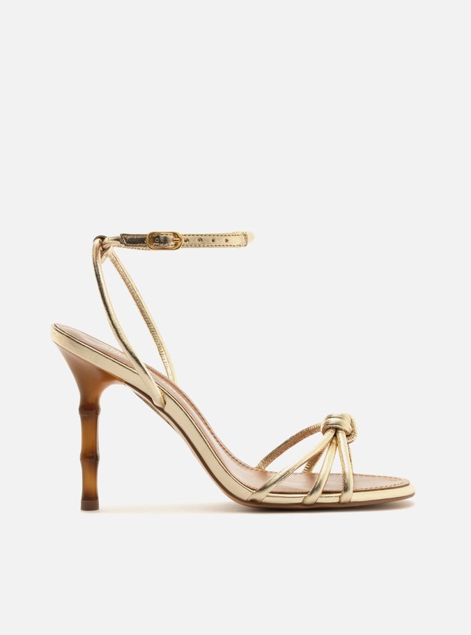 Sandália Dourada Salto Fino