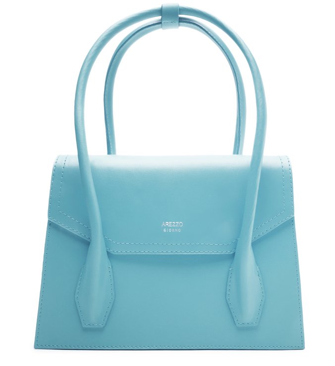 Bolsa Satchel Azul Íris Média
